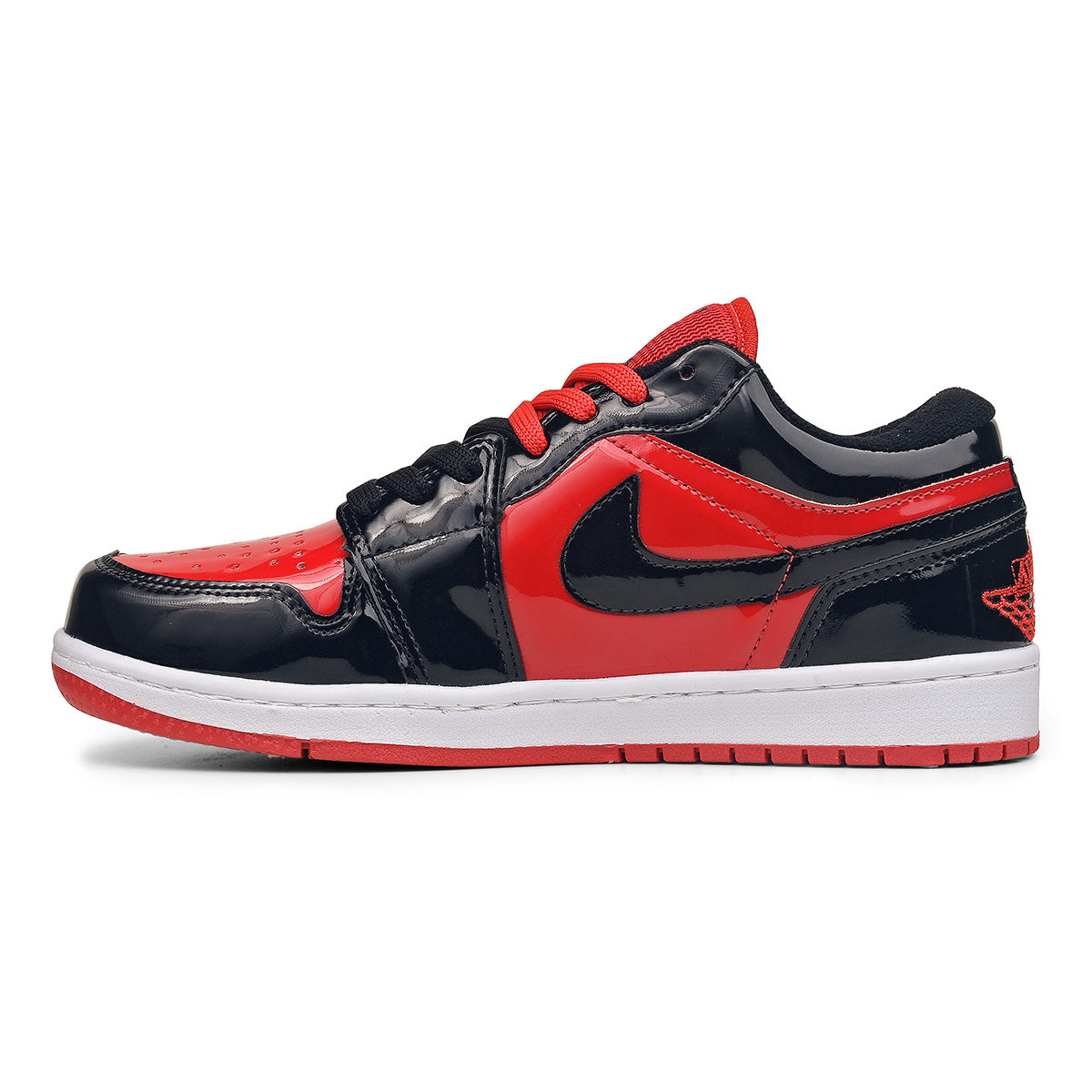 Tênis Nike Air Jordan Low Premium (Preto/Vermelho/Verniz)