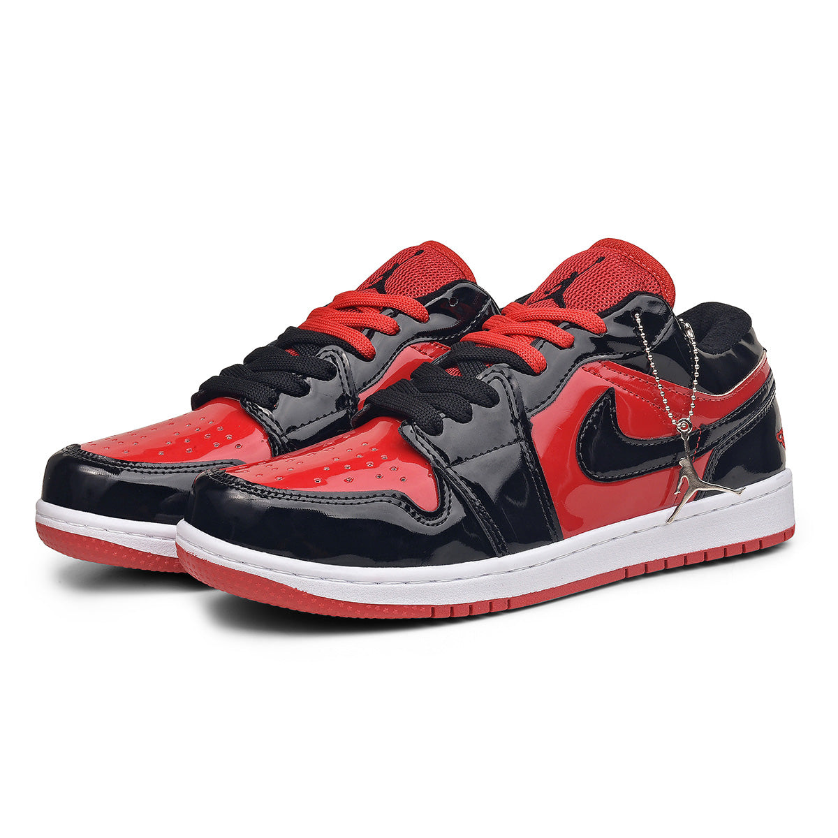 Tênis Nike Air Jordan Low Premium (Preto/Vermelho/Verniz)